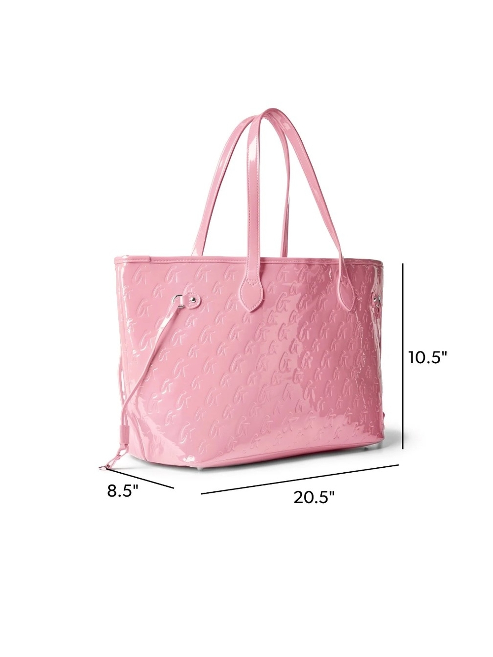 Pink Embossed Tote Bag - Stylish Everyday Carry - Picture 4 of 8